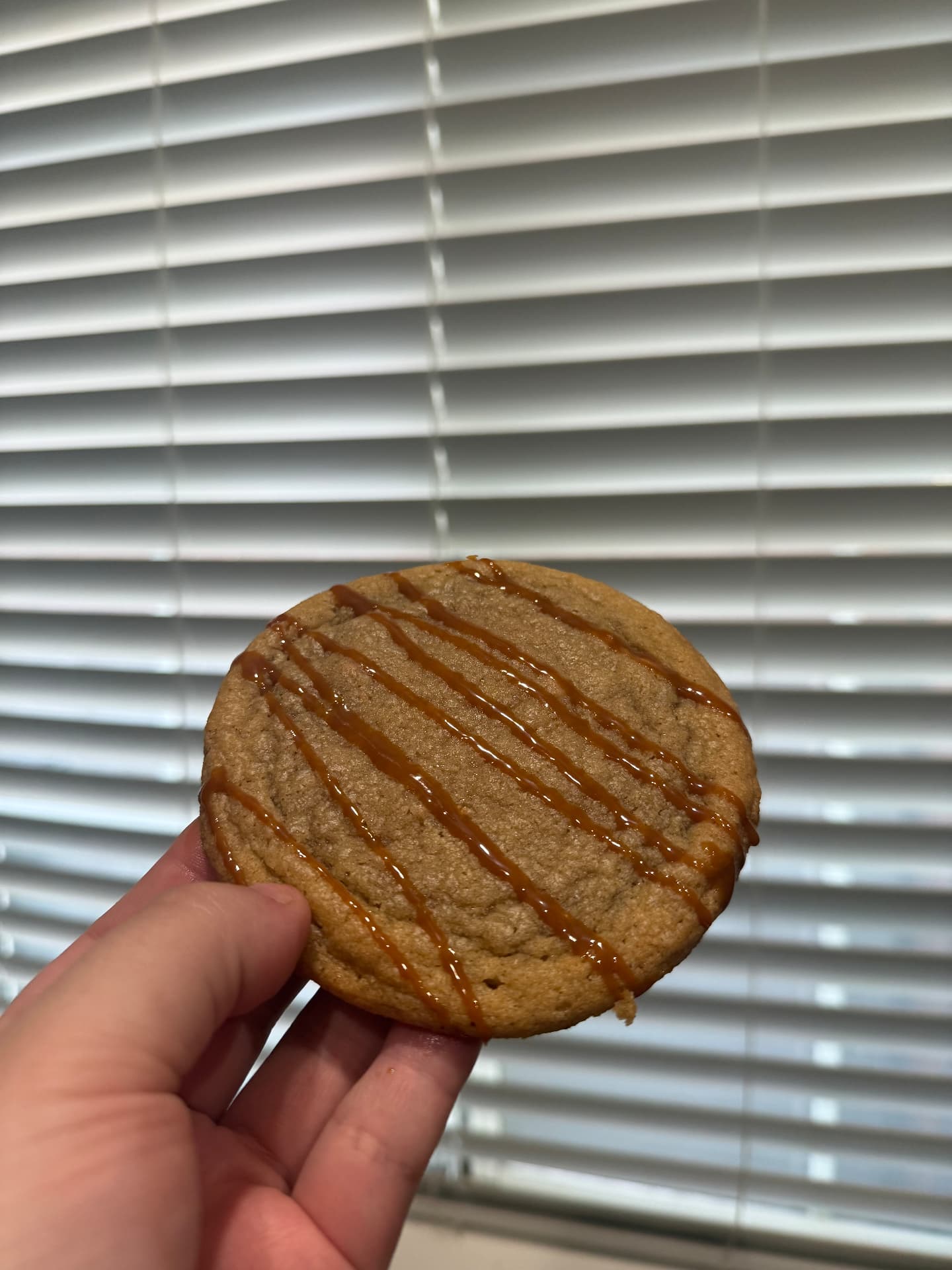 Dulce de leche sourdough cookie